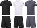 Men'S Workout Clothes Active Athletic Shorts Shirt Set 1 or 3 Pack for Basketball Football Exercise Training Running