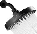 Luxury Rainfall Shower Head - High-Pressure Showerhead Jets, Rain Shower Head Ant-Clog Silicone Nozzles (2.5 GPM, Matte Black)